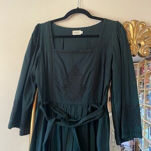 Voriagh forest green maxi dress